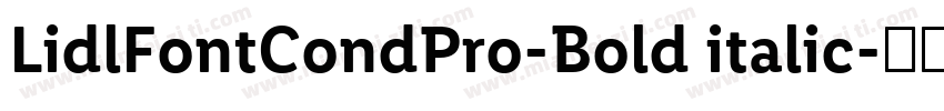 LidlFontCondPro-Bold italic字体转换